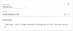 Home Assistant UI Editor Telegram Calls