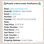 whatsapp shopify example screenshot